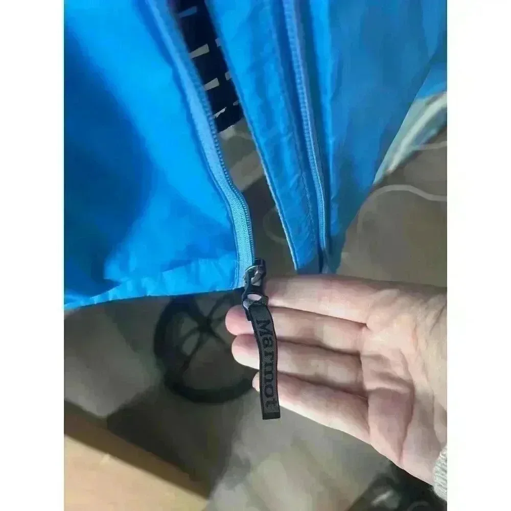 Marmot Womens Blue Raincoat Windbreaker large outdoors hiking camping boating - Picture 5 of 7